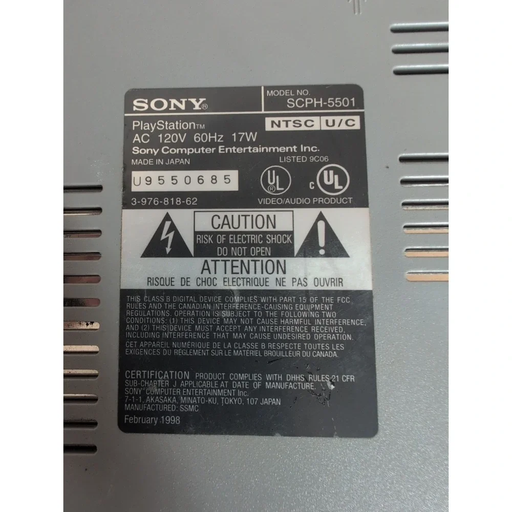 Sony PlayStation 1 PS1 Console Bundle SCPH-5501  w Controllers Cords Games More!